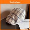 Checkered Pattern Fashion Women Casual Duckbill Cap For Summer Autumn And