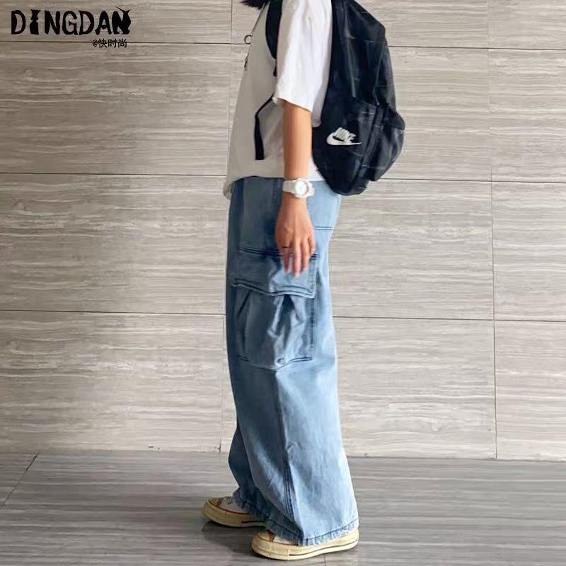 Baggy Jeans Heren Wijde Denim Broek Oversized Cargo Koreaanse Mode Herenkleding Streetwear Broek Joggingbroek