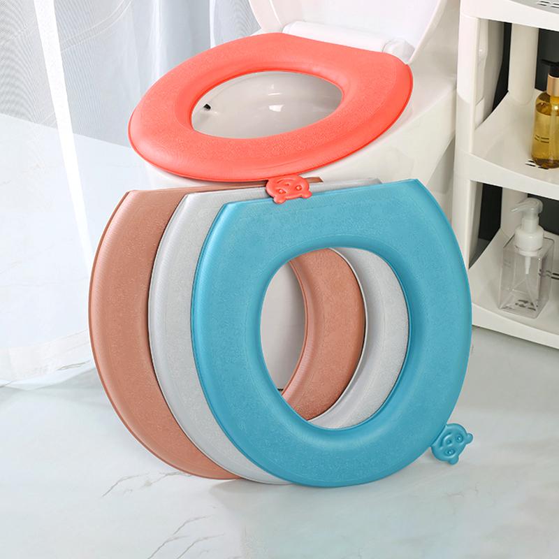1Pc Toilet Seat Mat Soft Handheld Lift Washable EVA Universal Closestool Cushion Waterproof Four Seasons Thickened Bathroom