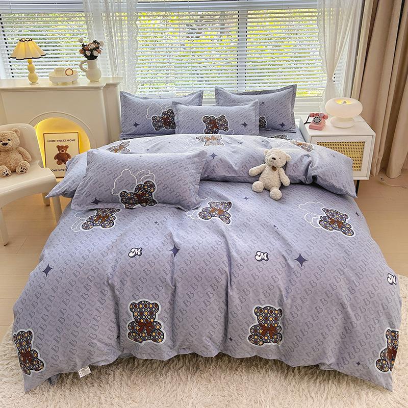 Fresh and Pastoral Style of Plants and Flowers, Dormitory Home Three-piece Set, Four-piece Set, Silky Soft and Delicate Bedding