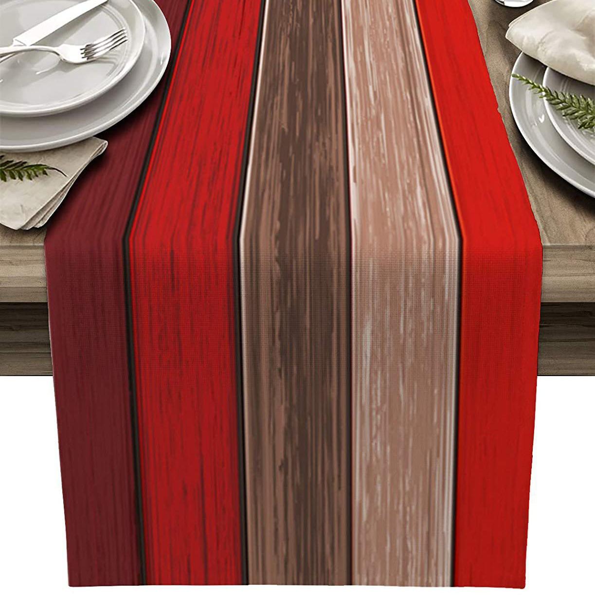 

Льняной стол-тюльпан в деревенском стиле, скатерть в стиле 33*183 см, украшение для кухонного обеденного стола для дома и на открытом воздухе 33*183cm