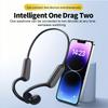 Bone conduction headphones Open-ear true wireless sports earphones with built-in microphone, new ear-hook design for running, cycling, hiking, and