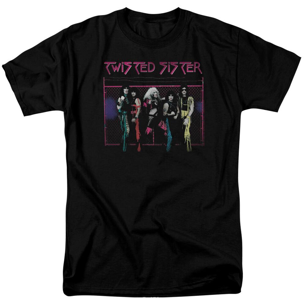 26 Twisted Sister Neon Gate T Shirt Licensed Heavy Metal Band Rock n Roll Black Unisex T-Shirt M