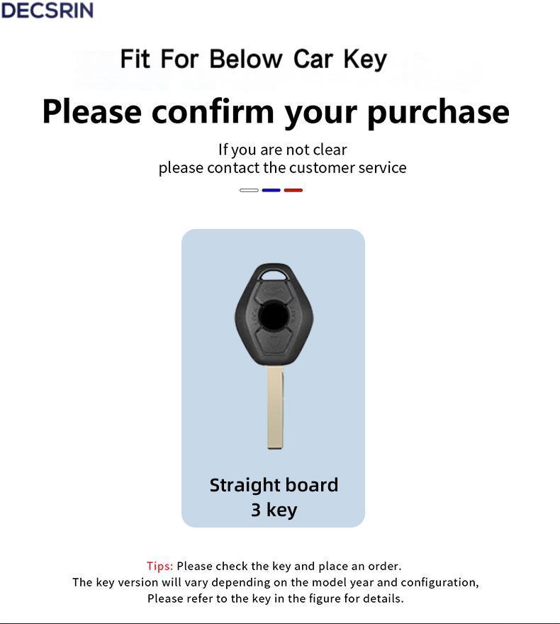 Car Key Case Cover Shell Fob Holder for BMW 3 5 7 Series X5 E53 X3 F83 E46 E39 E38 E60 E63 E61 E64 330i Z3 Z4 E85 E86 M5 325i