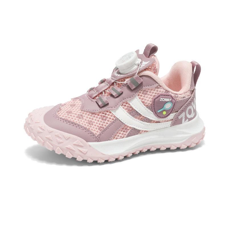 Classmate girls 2025 new spring children's purple sports shoes medium and older children's mesh breathable dad mesh shoes non-slip