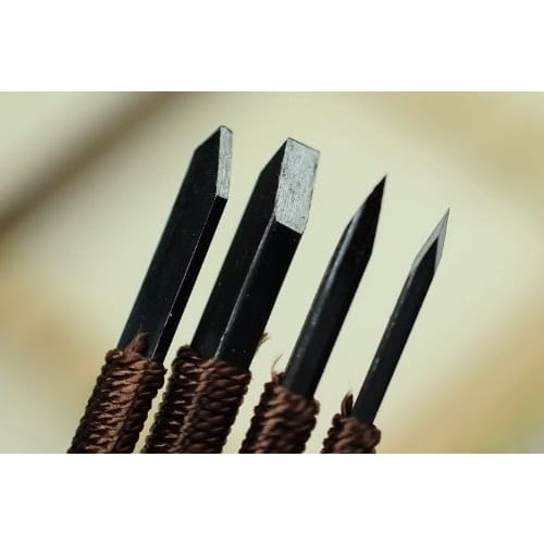 The Takumi! 10-Piece Set of Stone Carving Knives, Seal Carving Knives, Iron Brushes, and Seal Knives for Seal Making