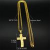 Adjustable Chain Crosses Pendant Necklace Accessory for Men and Women Stainless Steel Versatile Fashion Accessory