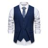 England Style Men's Suit Vests Fake Two Pieces Business Casual Waistcoats Vintage Mens Formal Dress Vest