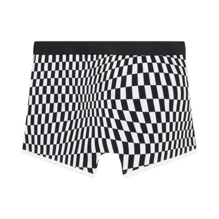 Off-White Checkered Color Block Printed Boxer Briefs Men Underwear Black OMUA003T22FAB0010110
