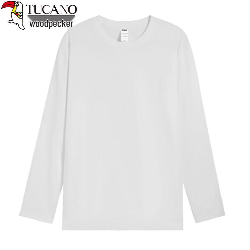 Woodpecker Women's 100% Cotton Basic Round Neck Long Sleeve T-Shirt