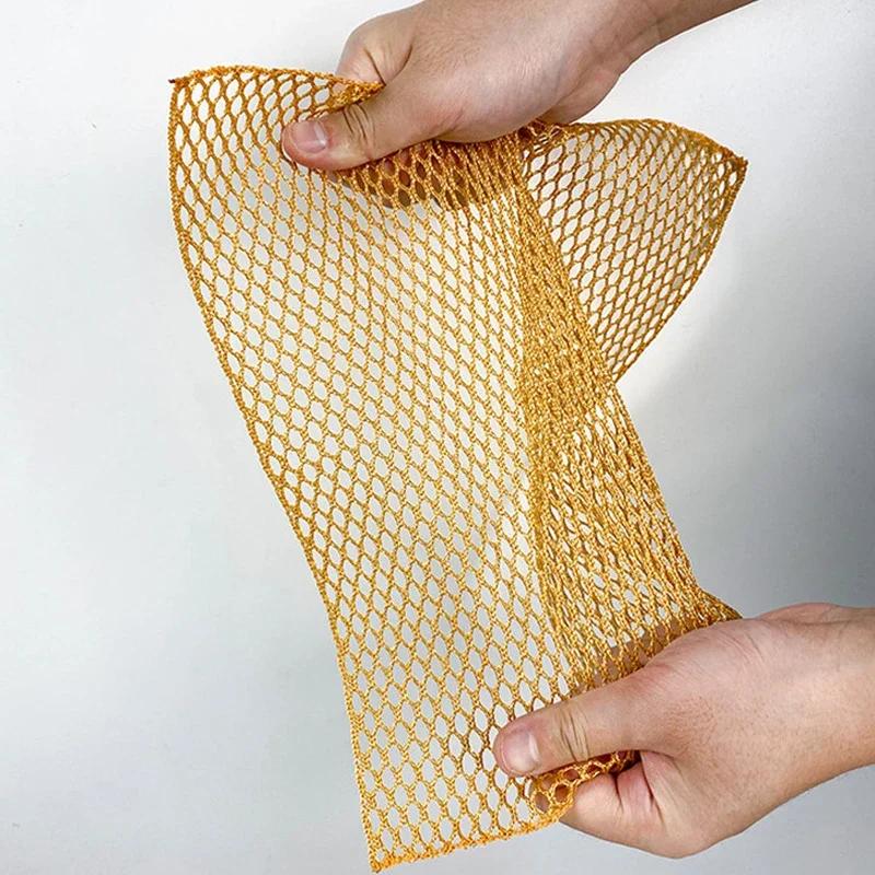 30*30cm Mesh Dish Cloths Non-stick Oil Scouring Pad Reusable Cleaning Cloth Dishwashing Towel Kitchen Tableware Cleaning Rags