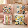 Morandi Abstract Rainbow Plants Pillow Case Organic Short Plush Cushion Covers Breathable Washable WrinkleResistant