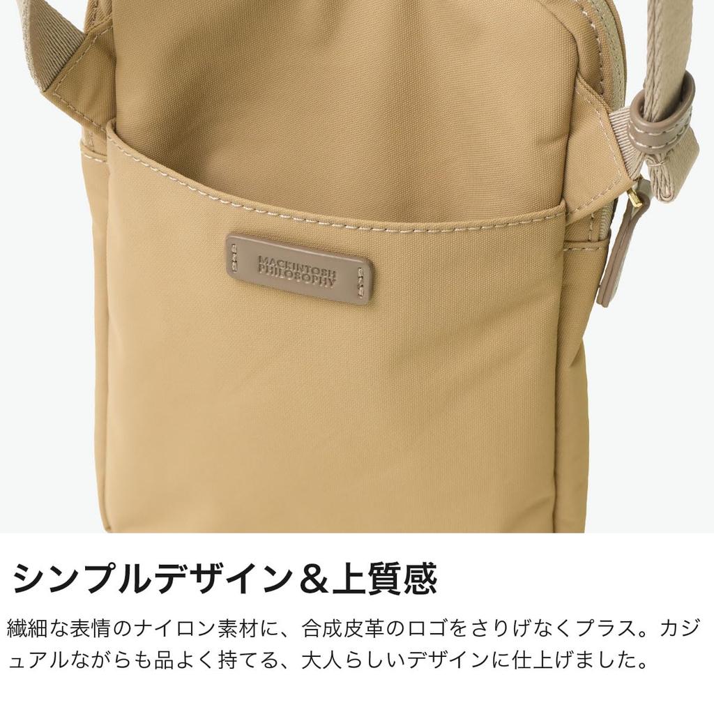 Shoulder Bag 6W06 Smartphone Shoulder Bag 1L Travel Casual Walking 19131 Black [Mackintosh Philosophy]