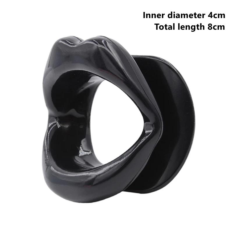 Full Silicone O Ring Gag Strap,Open Mouth Bite Gag,Fetish Oral Fixation  Toys,Sex Slave Bondage Muzzle SM Couple Flirt Tools
