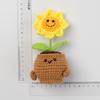 Cute Crochet Sunflowers with Potted  Funny Kintted  Flower Car Table Decor Handwoven Plant Gift Graduation Gifts