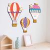 3 Pcs Hot Air Balloon Wall Decor Boho Wooden Nursery Wall Art for Living Room Bedroom Hallway Baby Shower Home Decor