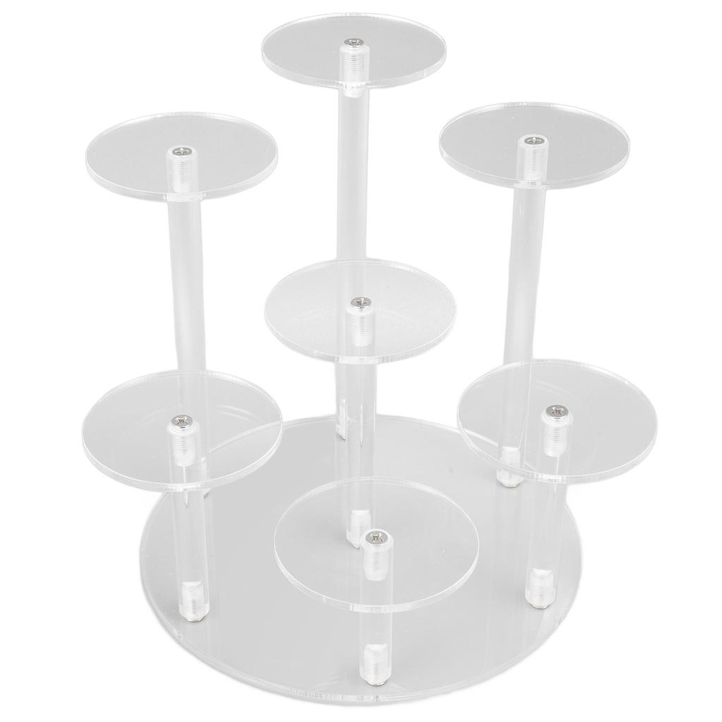 Cupcake Stand 7 Tier Exquisite Elegant Acrylic Display Riser for Dessert Jewelry Cosmetics