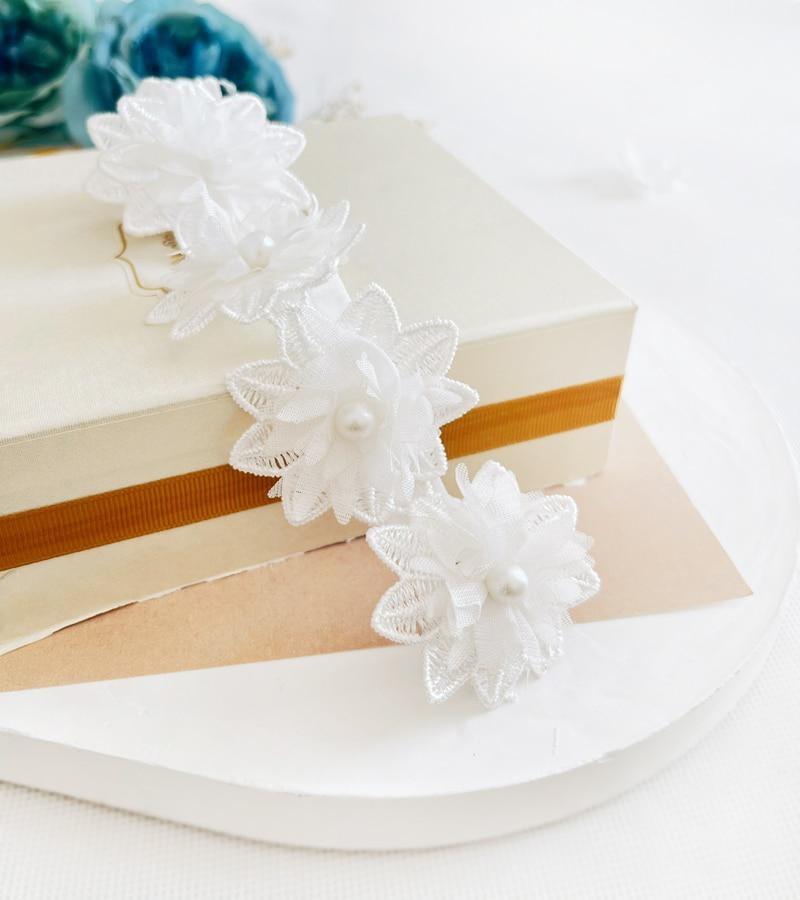 

Кружевные повязки принцессы с цветочным принтом и бантом, детские повязки на голову, эластичные ленты для волос для девочек, реквизит для фотосъемки, головные уборы