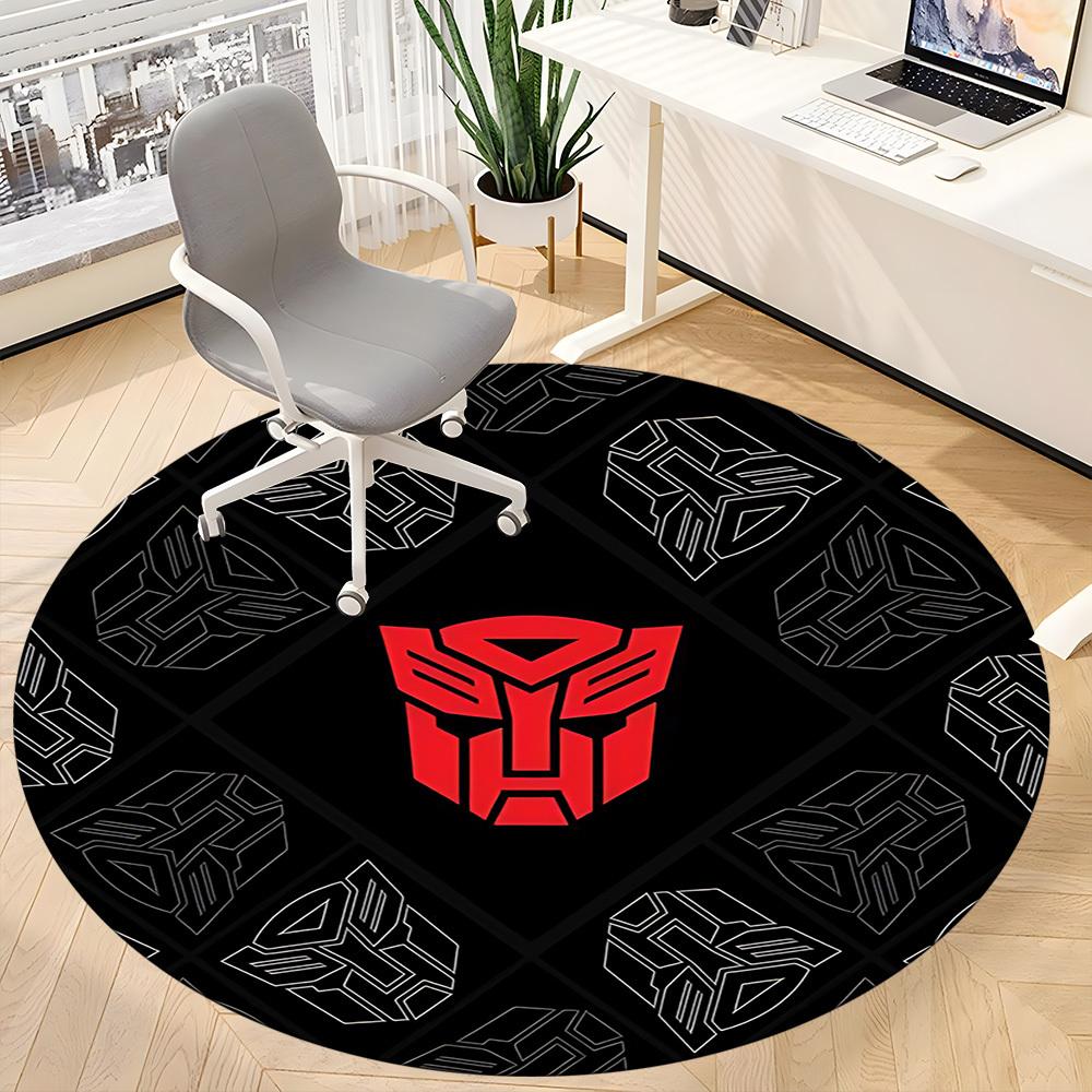 1pc Transformers Autobots Office Round Area Rug, Indoor Mat Suitable For Office,Bedroom Living Room Home Decor, Room Deco A0926131