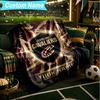 1PC Custom Name Blanket football Cavaliers Logo Flannel blankets Patterns Throw Blanket All-Season Soft Gift for Couch, Bed, Camping, Birthday gifts