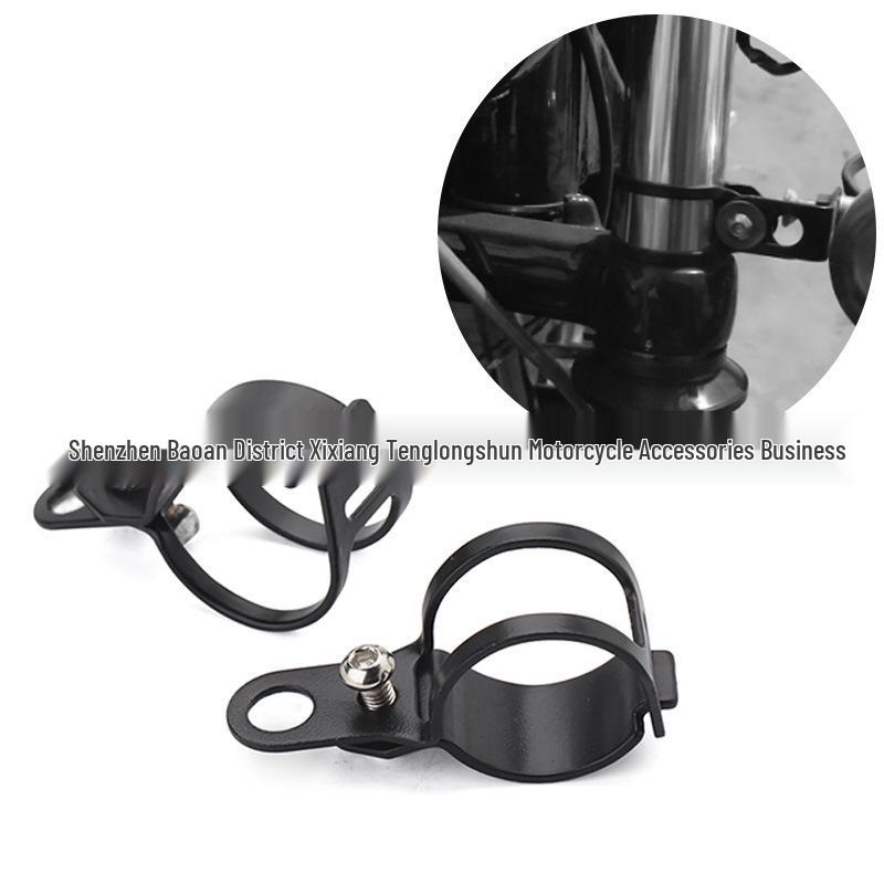 

LED Turn Signal Bracket for Retro Motorcycles - CG125 Harley Compatible Electroplated Turn Signal Bracket Pair