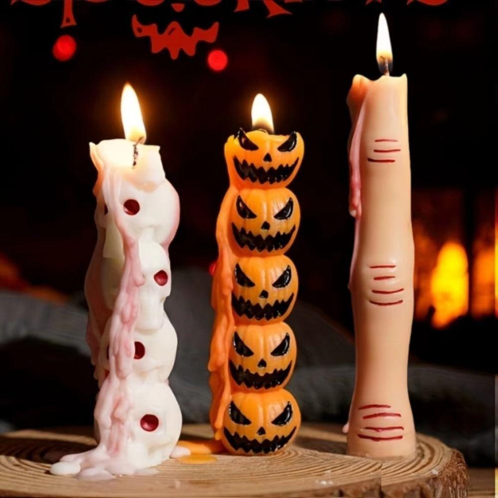 3D Candle Molds Multi-Style Pillar Candle Molds Skull Broken Finger Molds  Candle Making