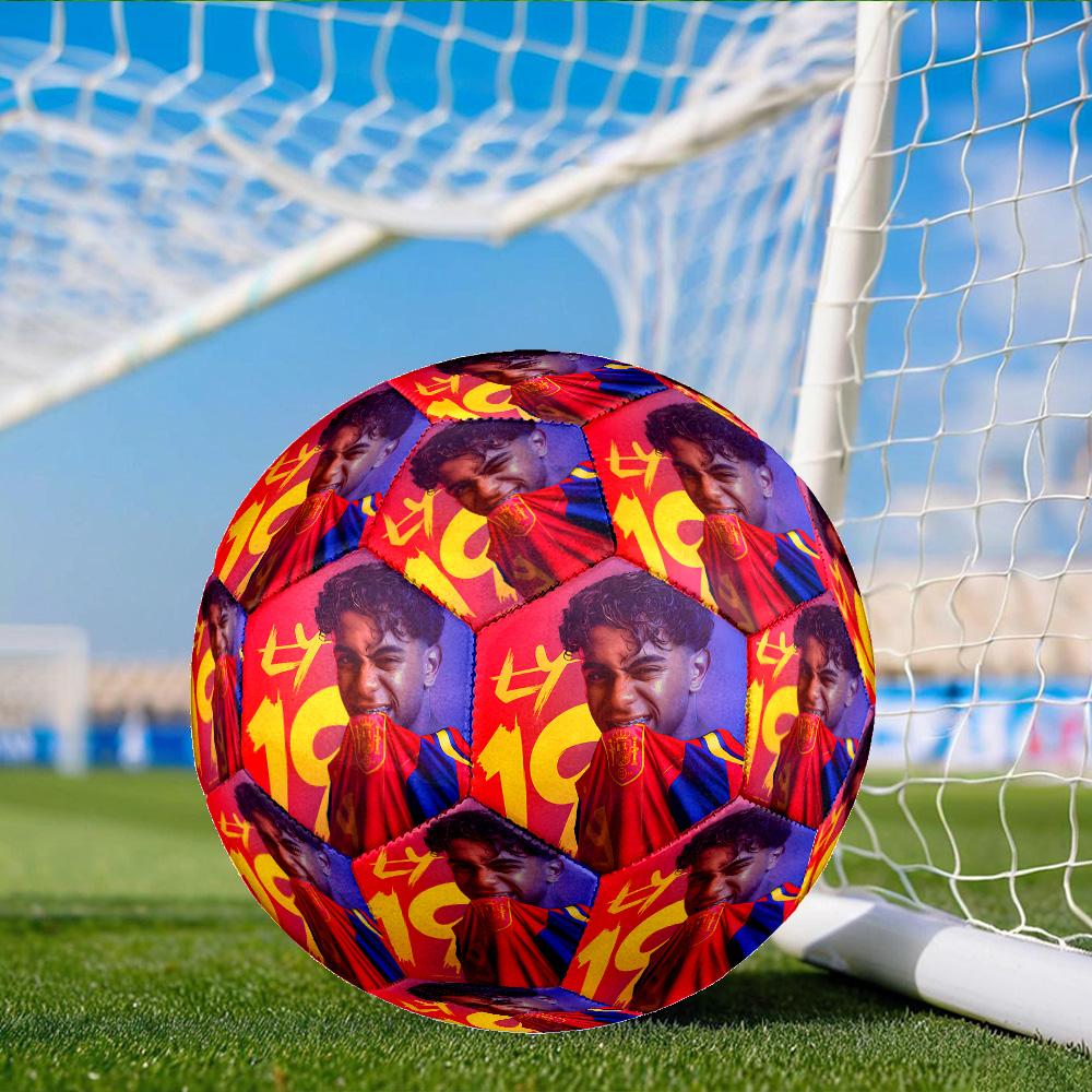 Barcelona Spirit 2019 Soccer Ball Size 5 Soccer Ball, Machine-stitched, Soft and Comfortable, Suitable for Training and Matches Fan Gift