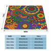 Happy Hippy Psychedelic Rainbow Design Custom Travel An Ultra-Soft Micro Fleece Blanket