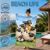 Sheep Friends Adventure Beach Towel, Super Soft Microfiber, Perfect Gift for Her/Him, Birthday, for Pool, Beach, Travel, Decor Beach Party