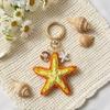 Handwoven Cherry And Starfish Pendant Women'S Beach Bag Decor Keyring Vacation Bohemian Keychain Jewelry Accessories