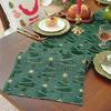 Plush Embroidered Christmas Table Cover Rectangular Dining Tablecloth  Restaurant