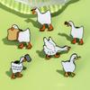 Spilla Creativa a Forma di Anatra Cartoon - Spilla in Lega Animale Carina per Vestiti