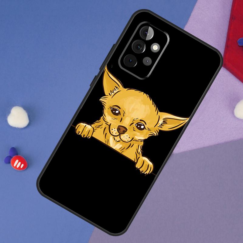 Cartoon Chihuahua Dog Case For Samsung Galaxy A14 A24 A34 A54 A12 A22 A32 A52 A13 A33 A53 A73 A51 A71 Back Cover
