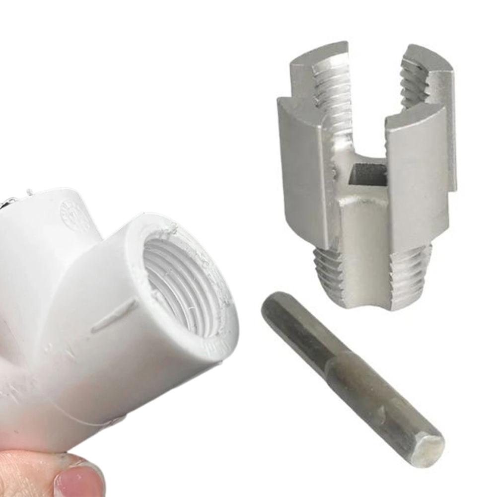 Integrated Internal and External Thread Pipe Threading Tool for 1/2'' 3/4'' Pipes Electric Drill 4/6 Points Water Pipe Tool