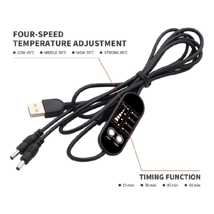 USB Heated Handlebar Gloves Hand Warmer for Motorcycle Water Resistant Anti Slip