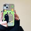 Mirror green big mouth monster is suitable for iPhone17promax mobile phone case 16/15 Apple 13 all-inclusive explosion 14