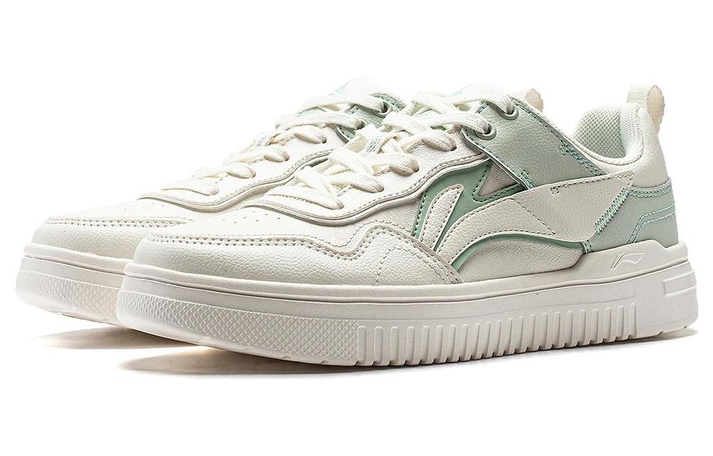 Li Ning Cyan Cloud Collection Abrasion Resistant Low top Casual Shoes Women's White Cyan AGCT298-2
