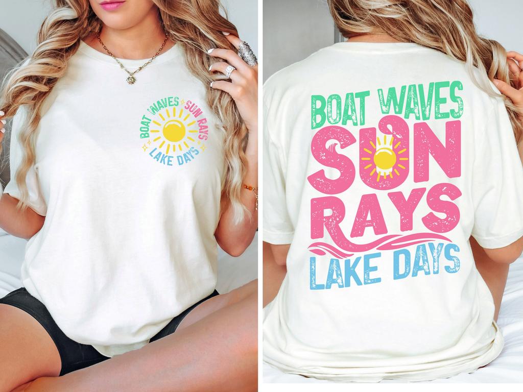 Retro Summer Vibes T-Shirt, Lake Days Graphic Tee