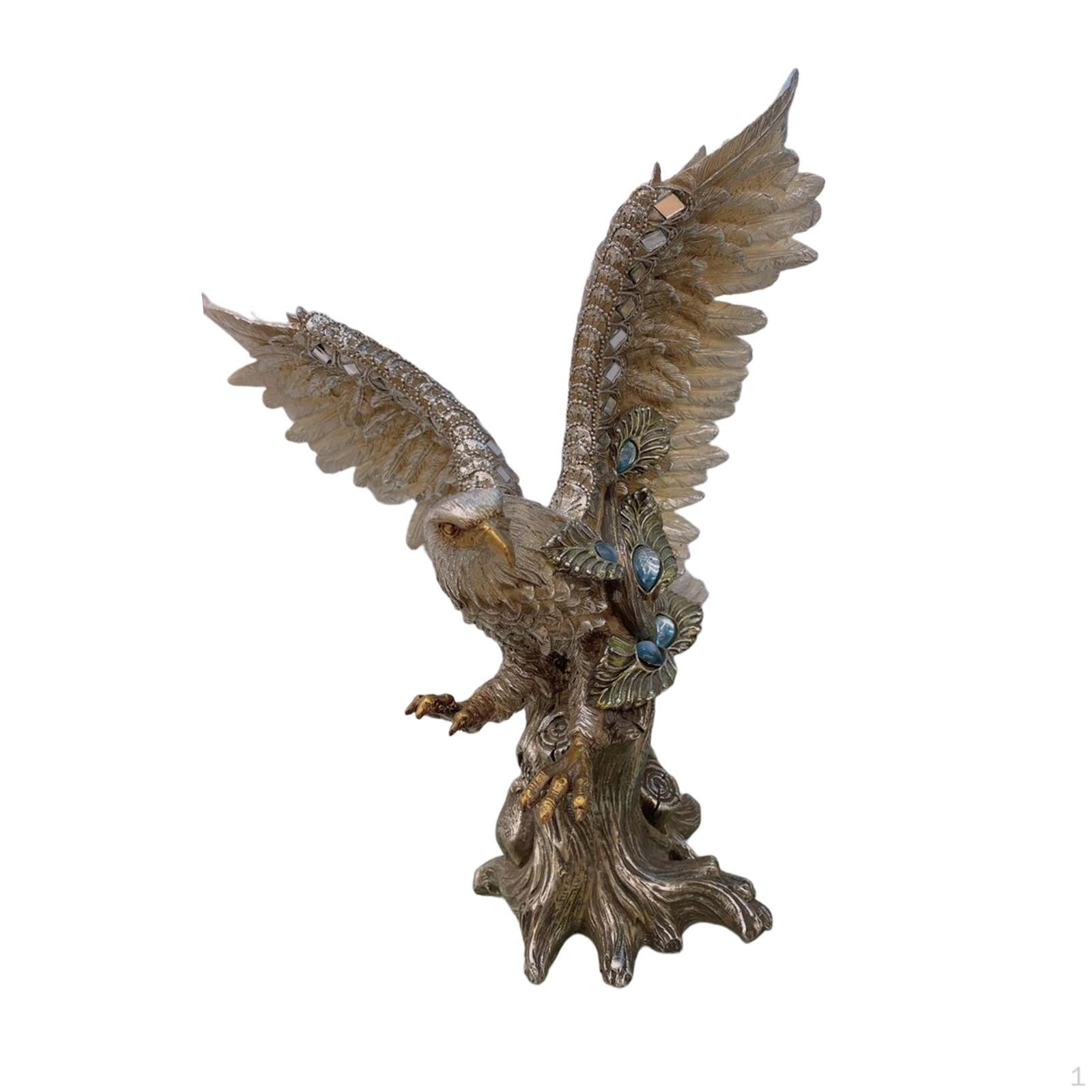 

Eagle Statue Resin Figurine Animal Sculpture Decorative Art Craft for Party
