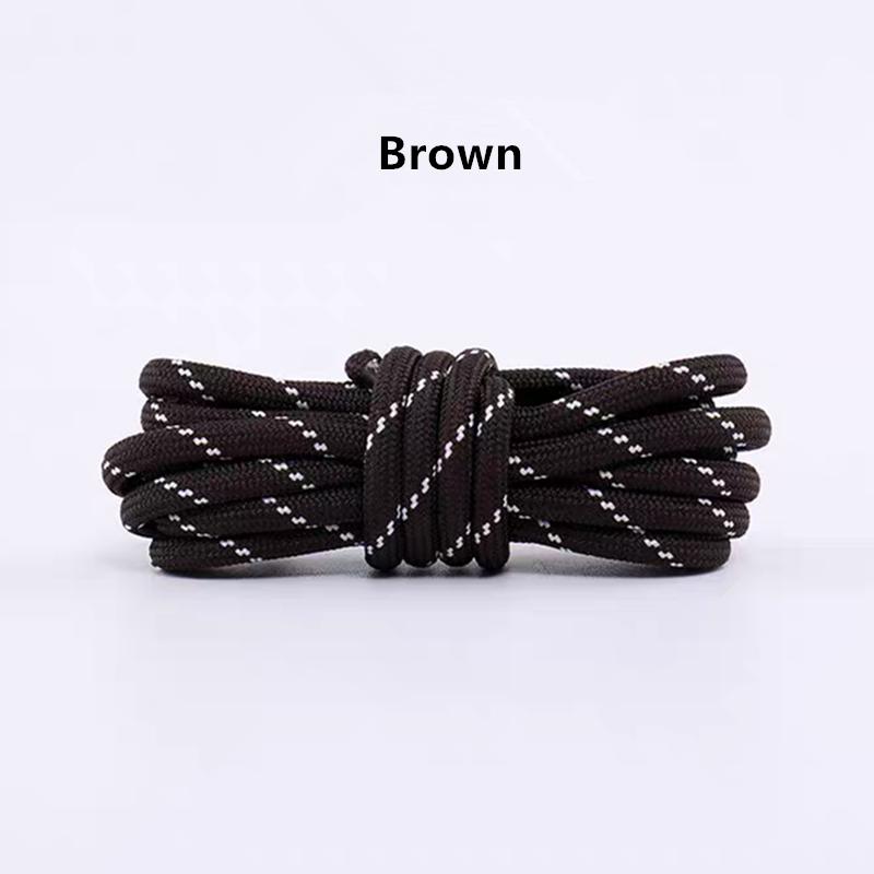 Kleurrijke Diagonale Stippen Ronde Koord Schoenveters Grove Weving Polyester Schoenveters Dames Heren Herfst Winter Sport Casual Sneakerschoen 140cm bruin