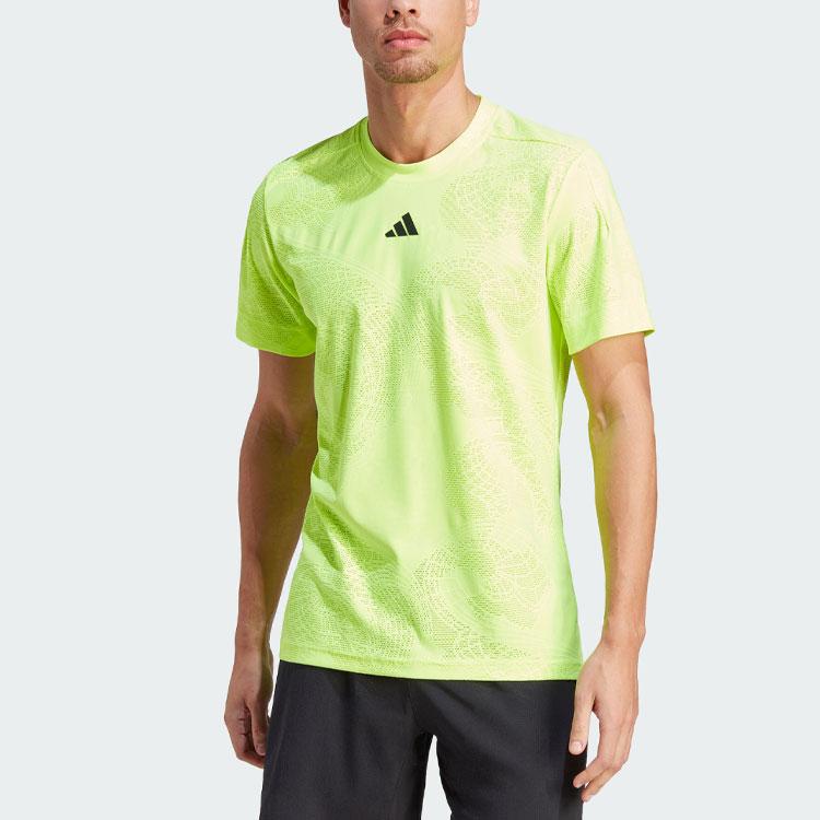 Adidas Aeroready Freelift Pro Tennis Tee Men Tops Lemon-Yellow IK7108