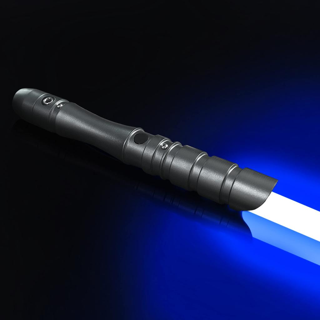 YDD Jedi Sith Aluminum Handle LED Lightsaber with 16 Color Battle Ready Switching, (Gray Handle)