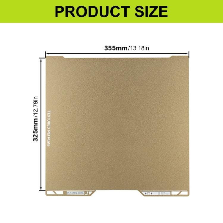 PEI Spring Steel Build Plate 355x325mm Textured Bed Heat Resistant Magnetic Board 3D Printer Accessories for H2D
