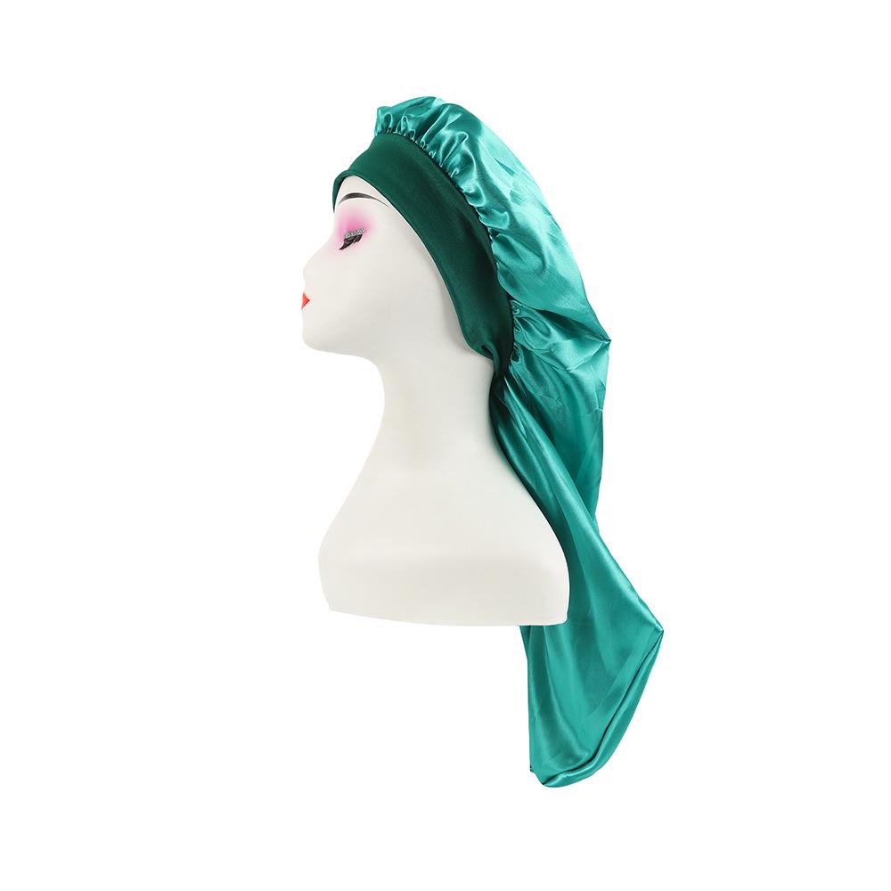 Plain Satin Long Hair Sleep Cap - Beauty & Chemotherapy Headscarf