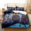 Owl Duvet Cover Set Cute Bird Polyester Comforter Cover for Boys Girls Kids Bedding Set King Size Quilt Cover with Pillowcase