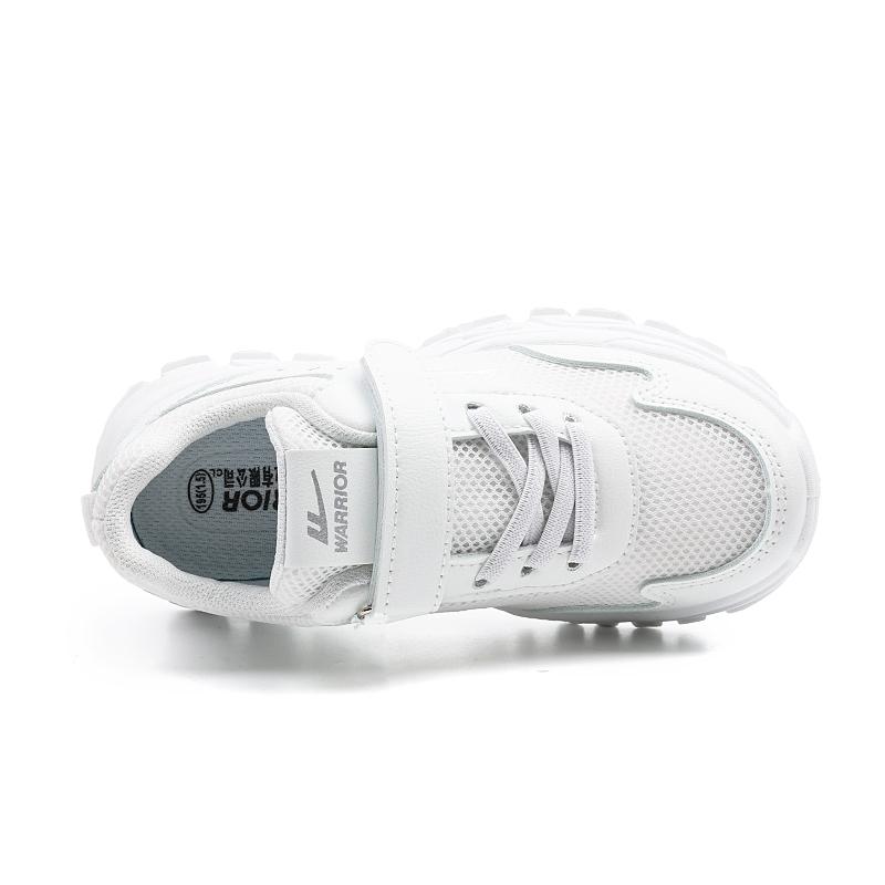 Warrior Comfortable Lightweight Versatile Casual Breathable Durable Low-Top Running Shoes Kids Sneaker White WZ(CL)-0911