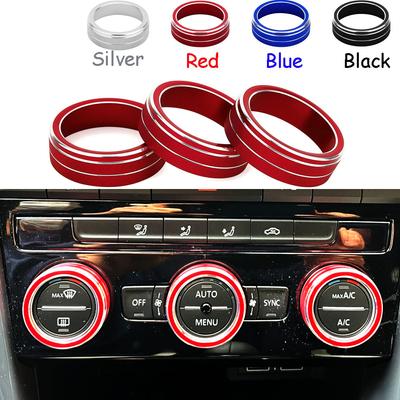 Air Conditioning Knob Decorative Cover Ring Adjust Trim Cover Fit For Volkswagen VW Tiguan Golf MK7 Passat B8 T-ROC  Atlas
