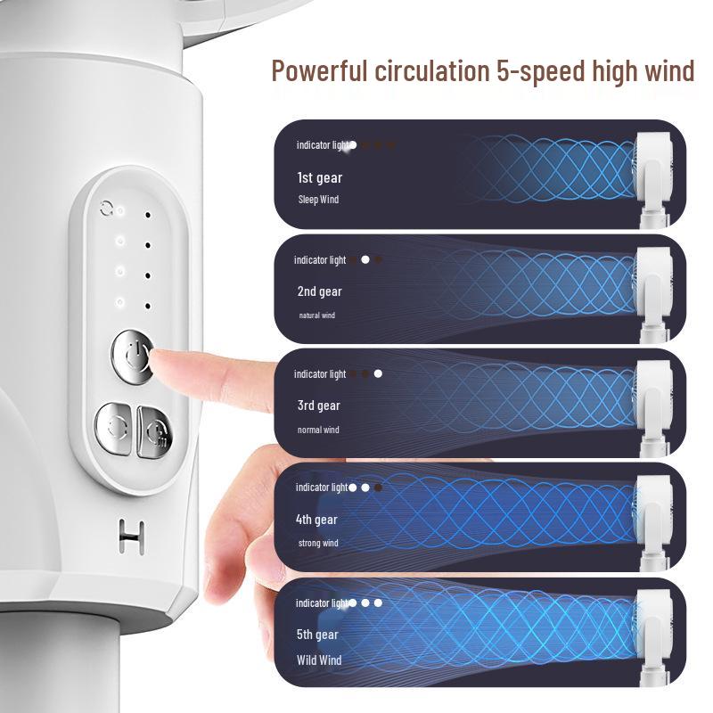 F1 USB Smart Oscillating Floor Fan with Remote - Three-in-One Desktop and Floor Use