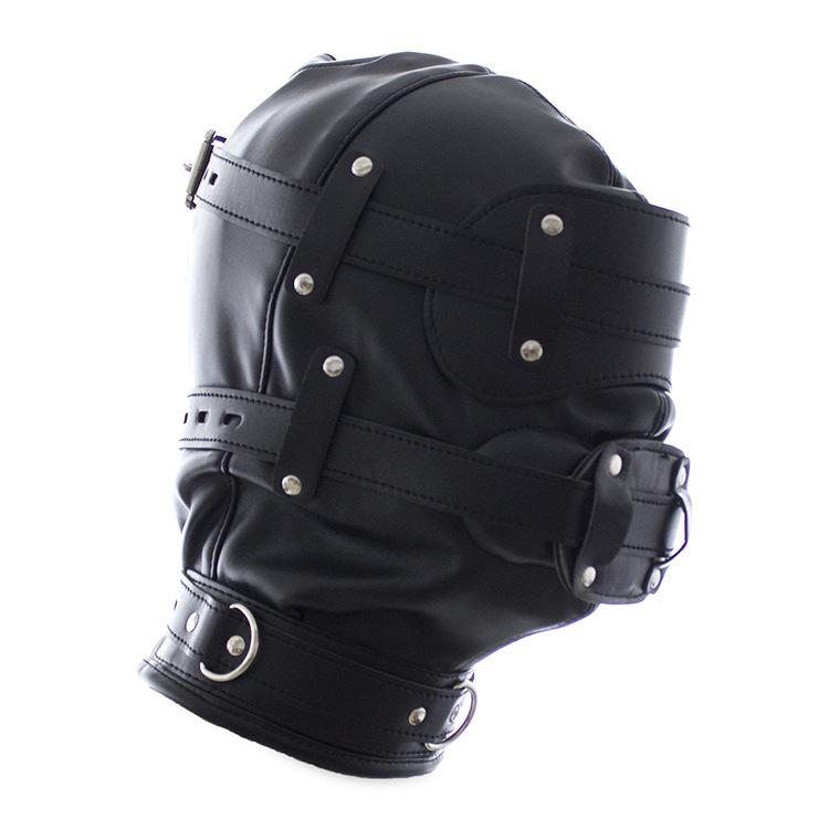Detachable Eye Mask & Gag Full Head Cover for Men/Women - SM Erotic Toy for Couple's Flirting and Slave Training