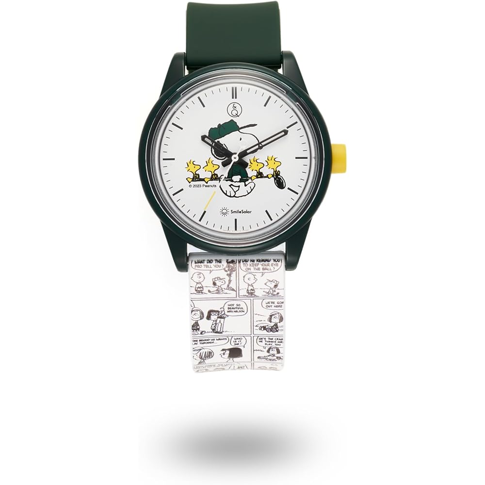 Q&Q SmileSolar Peanuts Collection Forest Golf Watch R02A-510VK Solar Powered Timepiece